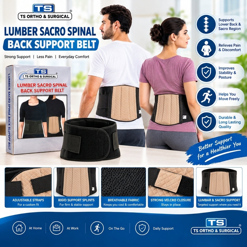 TS ORTHO Lumbo Sacral Spinal Back Support Belt