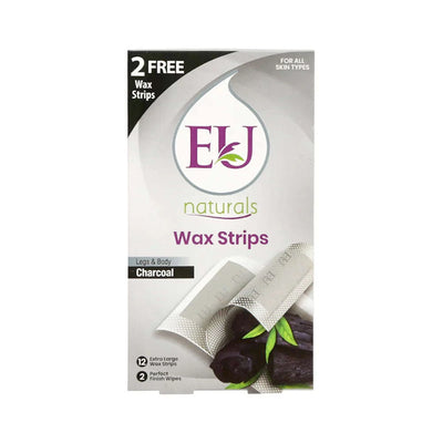 EU Hair Removal Body Wax Strips Charcoal (Pack of 12) Arey wow