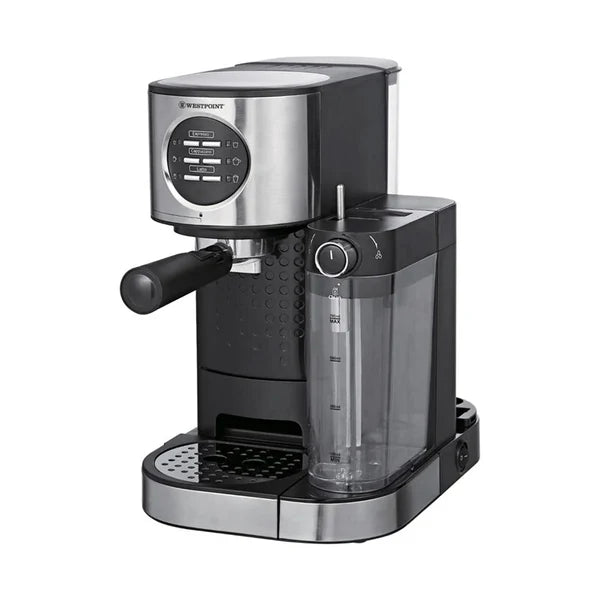 Westpoint Automatic Espresso Coffee Maker 600W with 20-Bar Pressure, 1.2L Water & 700ml Milk Tank - WF-2025