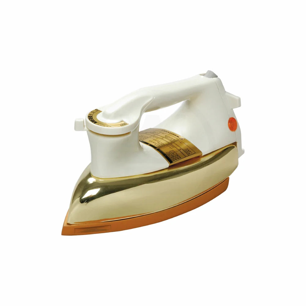 Westpoint * 100% IMPORTED Heavy Weight Dry Iron WF-80B 1000W – Non-Stick Gold Coating, Adjustable Temperature & Overheat Protection