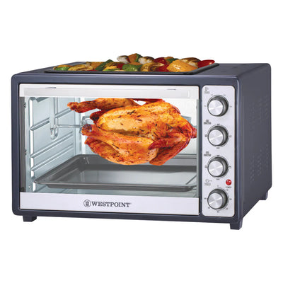 Westpoint 1800W Oven Toaster with Dual Hot Plates, Rotisserie & Kebab Grill - WF-4711