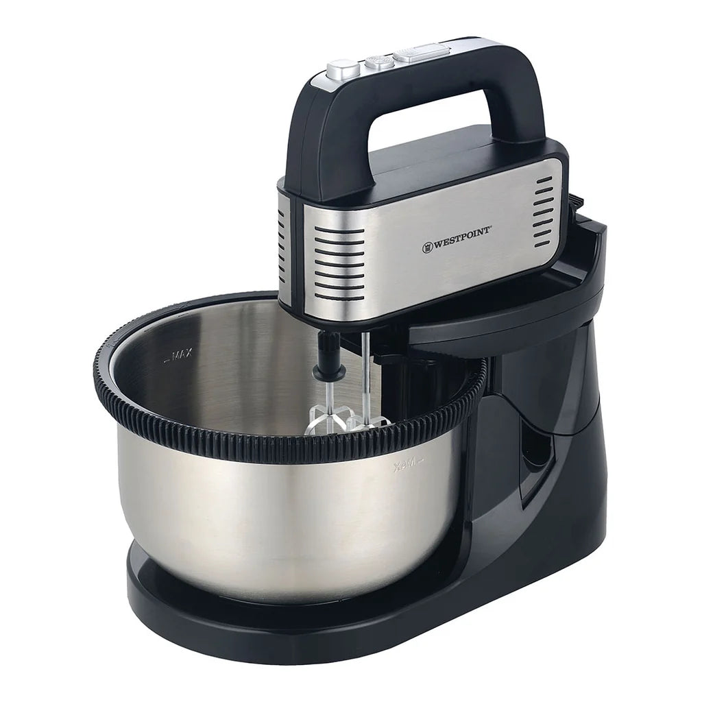 Westpoint 4L Stand Mixer 500W with Removable Hand Mixer & Stainless Steel Bowl - WF-9827