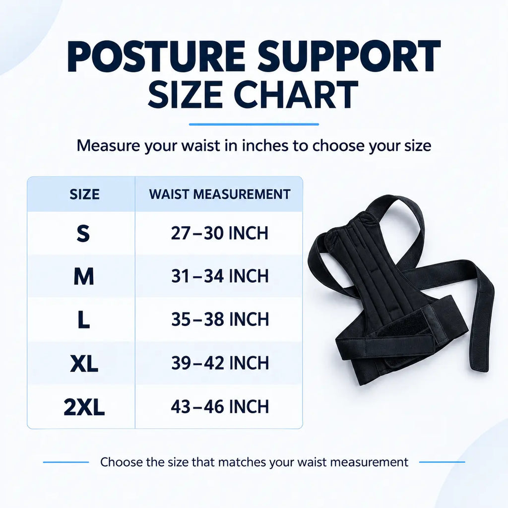 TS Ortho Posture Alignment Support for Men & Women – Adjustable Back Posture Corrector Belt