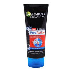 Garnier Skin Active Pure Active Anti Blackheads 3 In 1 Daily Wash + Scrub + Mask 100ml